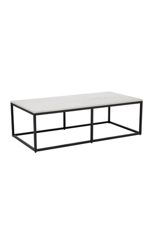 White Polished Marble Coffee Table | Splendido Ellery | Oroa.com