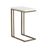 Minimalist Round Concrete Indoor/Outdoor End Table by Splendido Sawyer Side Table, alternate view 2