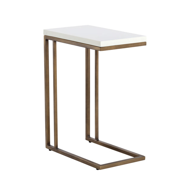 Minimalist Round Concrete Indoor/Outdoor End Table by Splendido Sawyer Side Table, alternate view 2
