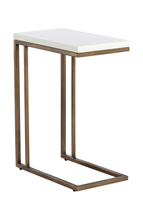 Minimalist Round Concrete Indoor/Outdoor End Table | Splendido Sawyer | Oroa.com