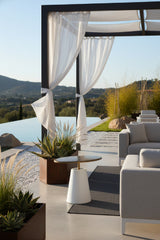 Modern European furniture - Oval Brass Indoor/Outdoor Side Table - www.oroa.com