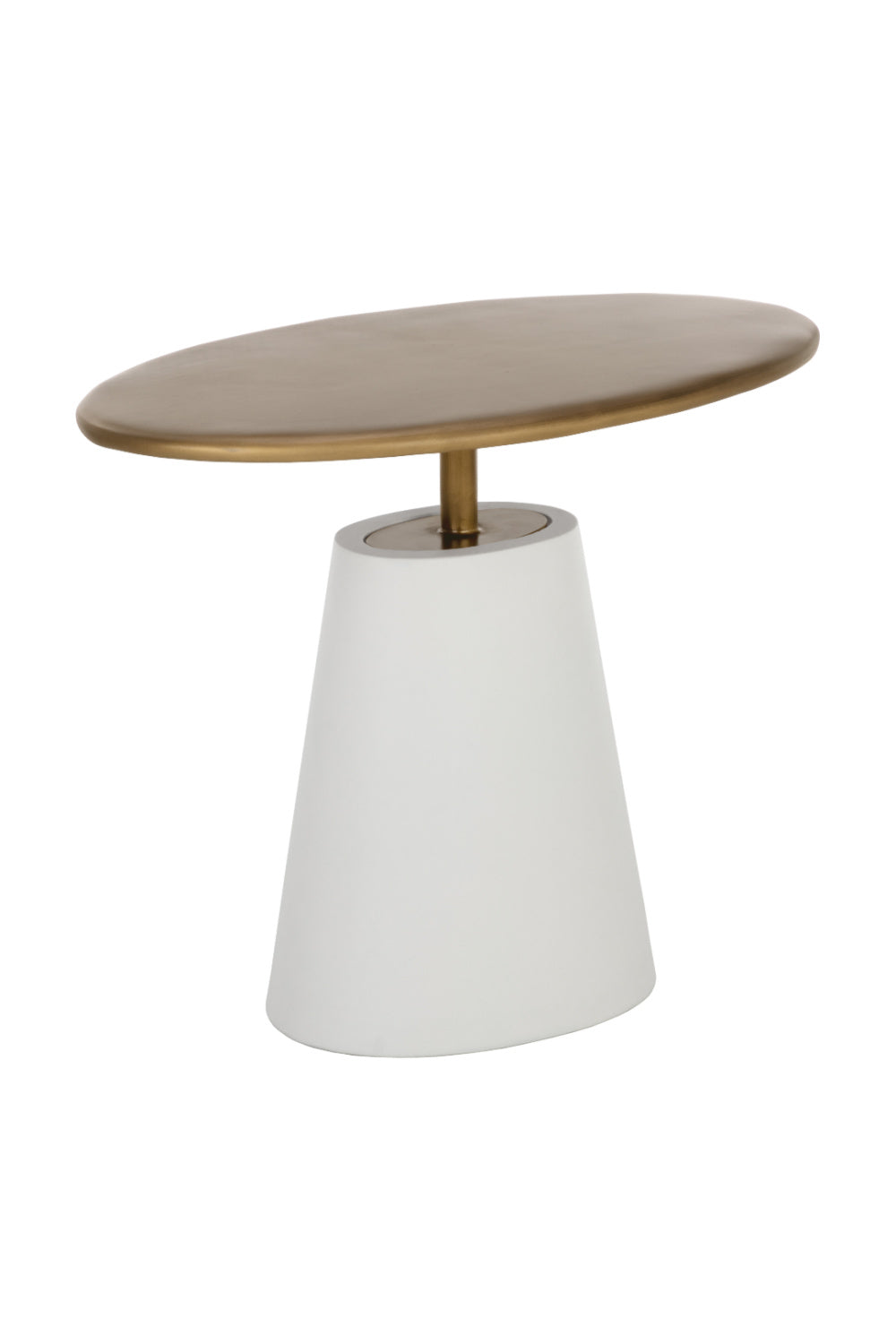 Oval Brass Indoor/Outdoor Side Table | Splendido Kadin | Oroa.com