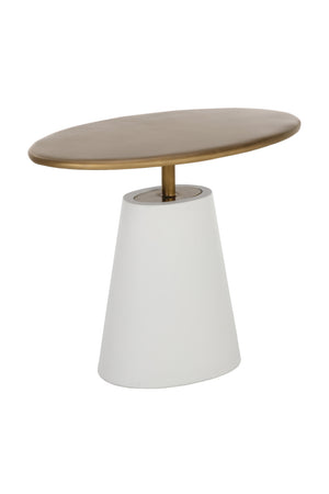 Oval Brass Indoor/Outdoor Side Table | Splendido Kadin | Oroa.com