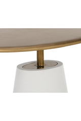 Modern European furniture - Oval Brass Indoor/Outdoor Side Table - www.oroa.com