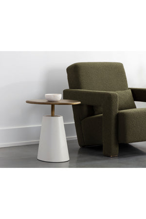 Oval Brass Indoor/Outdoor Side Table | Splendido Kadin | Oroa.com