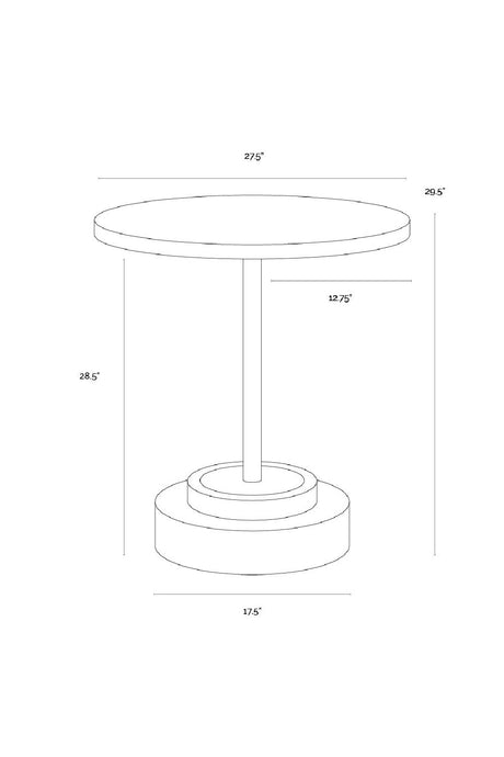 Modern European furniture - Round Indoor/Outdoor Concrete Bistro Table - www.oroa.com