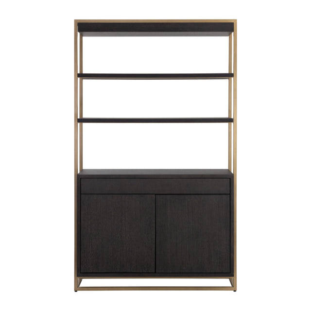 Brown Solid Oak Bookcase by Splendido Baldessara, alternate view 2