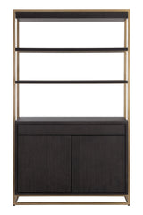 Brown Solid Oak Bookcase Modern European furniture - - www.oroa.com