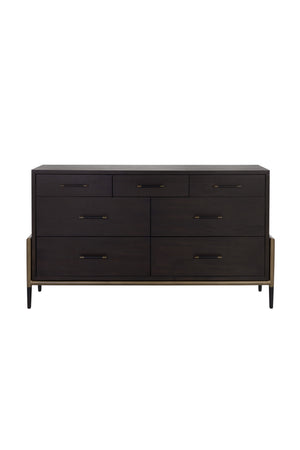 Modern European furniture - Brown Acacia 7-Drawer Dresser - www.oroa.com