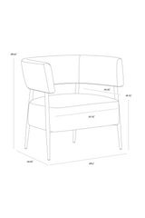 Modern European furniture - Antique Brass Legs Lounge Chair - www.oroa.com
