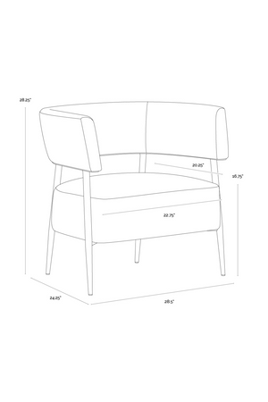 Modern European furniture - Antique Brass Legs Lounge Chair - www.oroa.com