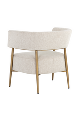 Modern European furniture - Antique Brass Legs Lounge Chair - www.oroa.com