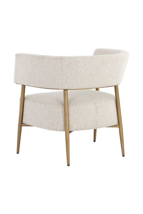 Modern European furniture - Antique Brass Legs Lounge Chair - www.oroa.com