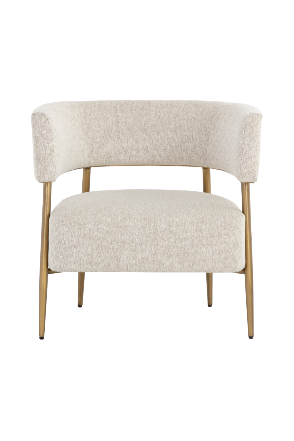 Modern European furniture - Antique Brass Legs Lounge Chair - www.oroa.com