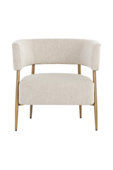 Modern European furniture - Antique Brass Legs Lounge Chair - www.oroa.com