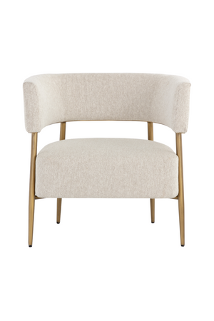 Modern European furniture - Antique Brass Legs Lounge Chair - www.oroa.com