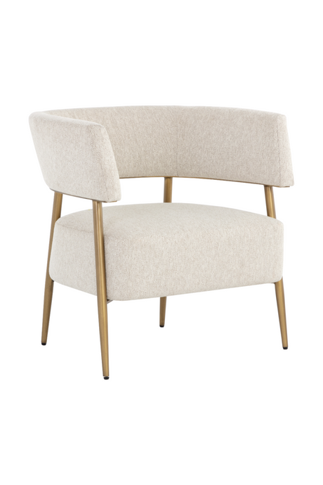 Antique Brass Legs Lounge Chair | Splendido Maestro | Oroa.com