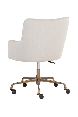 Modern European furniture - Beige Linen Office Chair - www.oroa.com