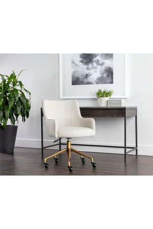 Modern European furniture - Beige Linen Office Chair - www.oroa.com