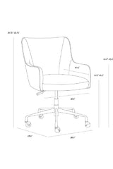 Modern European furniture - Beige Linen Office Chair - www.oroa.com