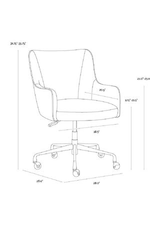 Modern European furniture - Beige Linen Office Chair - www.oroa.com