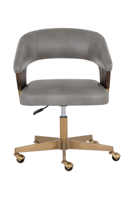 Gray Leather Look Office Chair | Splendido Leonce | Oroa.com