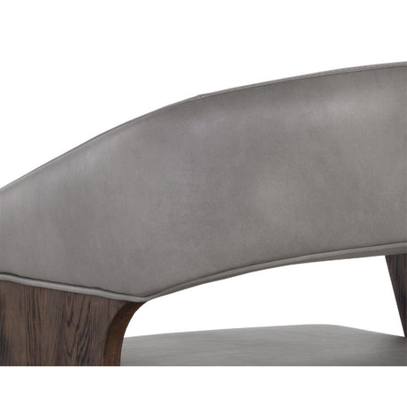 Modern European furniture - Gray Leather Look Office Chair - www.oroa.com