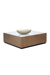 Modern European furniture - Gold Framed Square Coffee Table - www.oroa.com