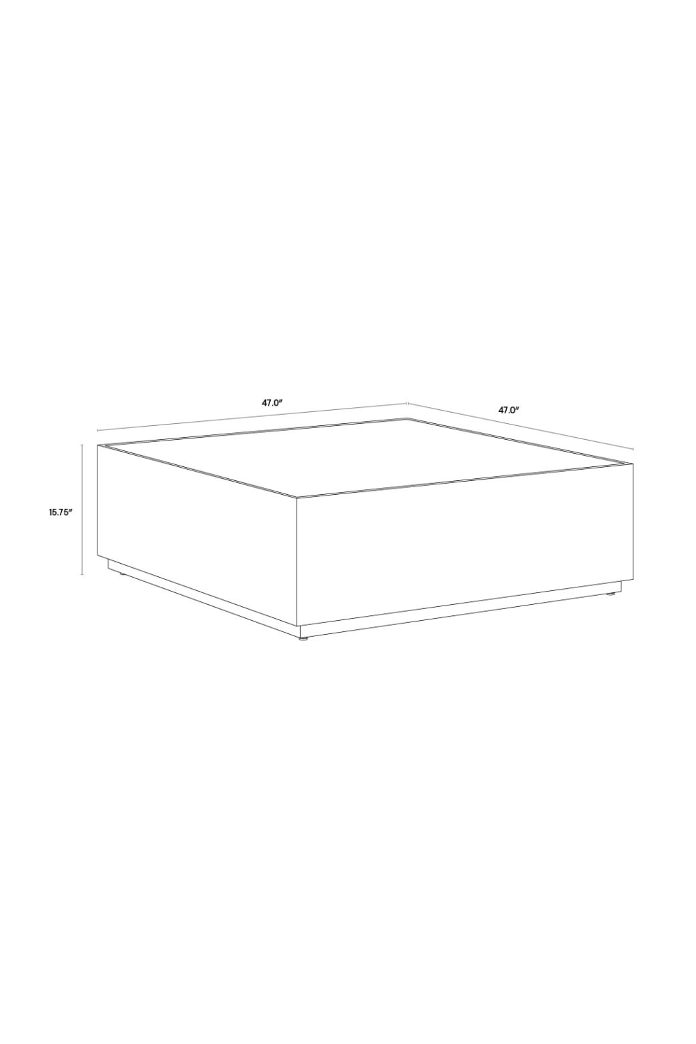 Gold Framed Square Coffee Table | Splendido Shiloh | Oroa.com