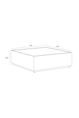 Modern European furniture - Gold Framed Square Coffee Table - www.oroa.com