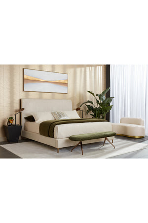 Modern European furniture - Cream Tufted King Bed - www.oroa.com