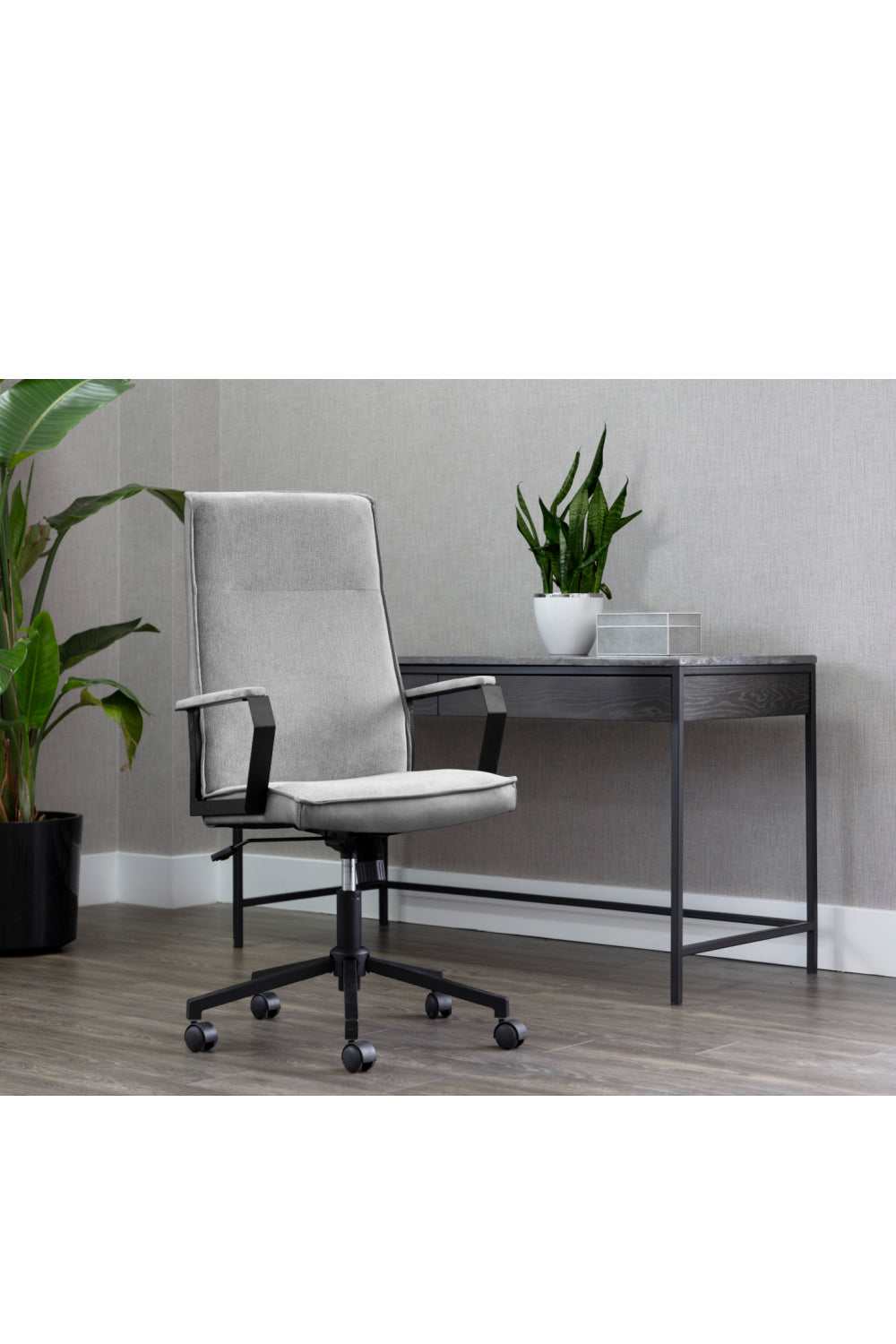 Modern European furniture - Gray High-Back Office Chair - www.oroa.com