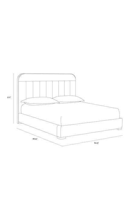 Modern European furniture - Tufted Headboard King Bed - www.oroa.com