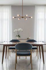 Modern European furniture - Blue Channeled Back Dining Armchair - www.oroa.com