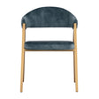Blue Channeled Back Dining Armchair by Splendido Burgos Dining Chair, alternate view 2