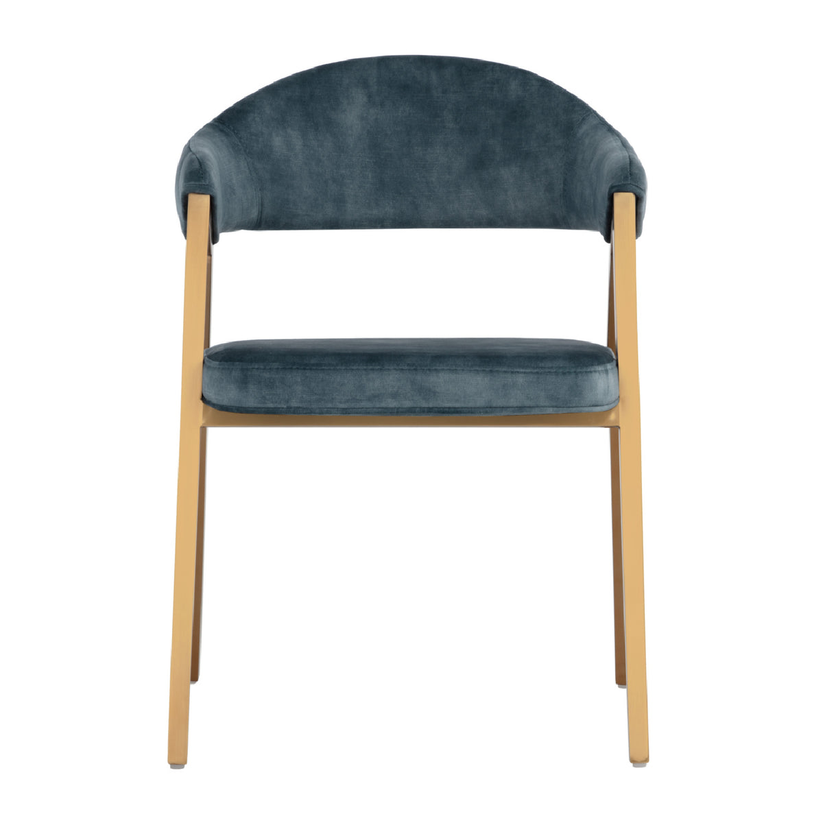 Blue Channeled Back Dining Armchair by Splendido Burgos Dining Chair, alternate view 2
