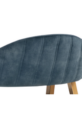 Modern European furniture - Blue Channeled Back Dining Armchair - www.oroa.com