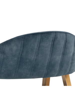 Blue Channeled Back Dining Armchair | Splendido Burgos