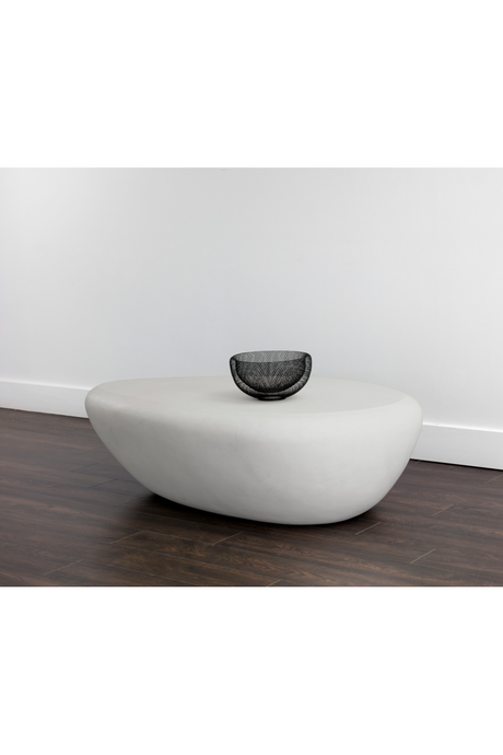 Modern European furniture - White Organic-Shaped Indoor/Outdoor Coffee Table L - www.oroa.com