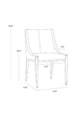 Modern European furniture - Fabric Upholstered Dining Chair - www.oroa.com