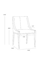 Modern European furniture - Fabric Upholstered Dining Chair - www.oroa.com