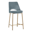 Blue Cutout-Back Counter Stool by Splendido Radella
