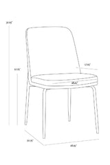 Modern European furniture - Brown Fabric Dining Chairs (2) - www.oroa.com