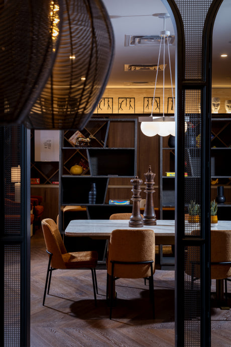 Brown Fabric Dining Chairs (2) | Splendido Zeke | Oroa.com