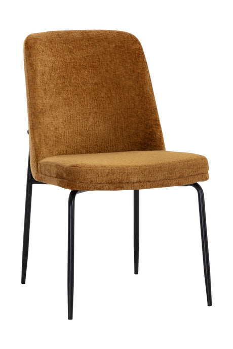 Modern European furniture - Brown Fabric Dining Chairs (2) - www.oroa.com