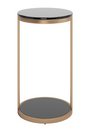 Modern European furniture  Round Black Glass End Table - www.oroa.com