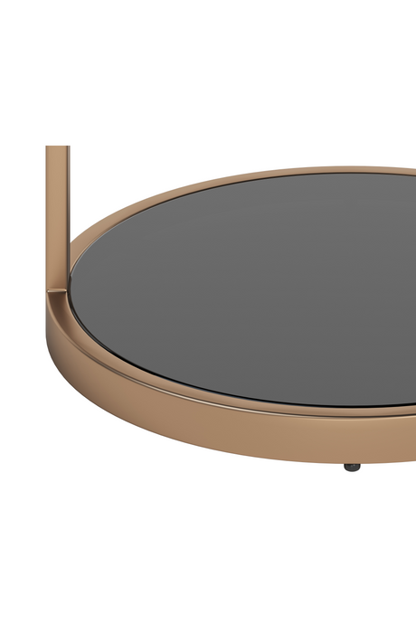 Modern European furniture  Round Black Glass End Table - www.oroa.com