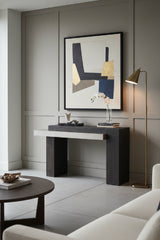 Modern European furniture - Rectangular Timber-Effect Indoor/Outdoor Console Table - www.oroa.com