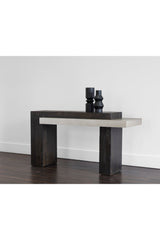 Modern European furniture - Rectangular Timber-Effect Indoor/Outdoor Console Table - www.oroa.com