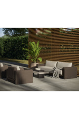 Modern European furniture - Rectangular Timber-Effect Indoor/Outdoor Coffee Table - www.oroa.com